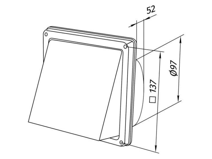 Ablufthaube System Ø 100 mm