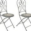 Acamp Gartenset Provence 2 Stühle Grau-Beige meliert für den Außenbereich