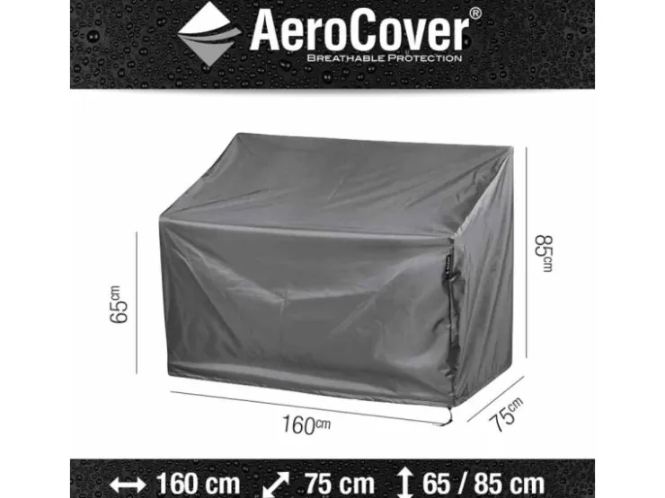 Aerocover Schutzhülle Gartenbank Anthrazit 160 cm x 75 cm x 65 - 85 cm* Sitzbänke