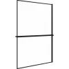 AICA 80x200cm Walk In Schwarz Aluminiumrahmen Duschwand mit Duschregal Handtuchhalter Duschabtrennung 8mm NANO Glass* Regale Schwarz