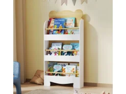 AIYAPLAY Bücherregal für Kinder Kinderregal mit 3 Ablagen aus Holz* Regal Weiß