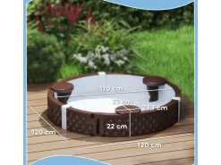 AIYAPLAY Sandkasten 120 x 120 cm Imprägniert Kinder Sandbox mit Sitzbänken* Sitzbänke