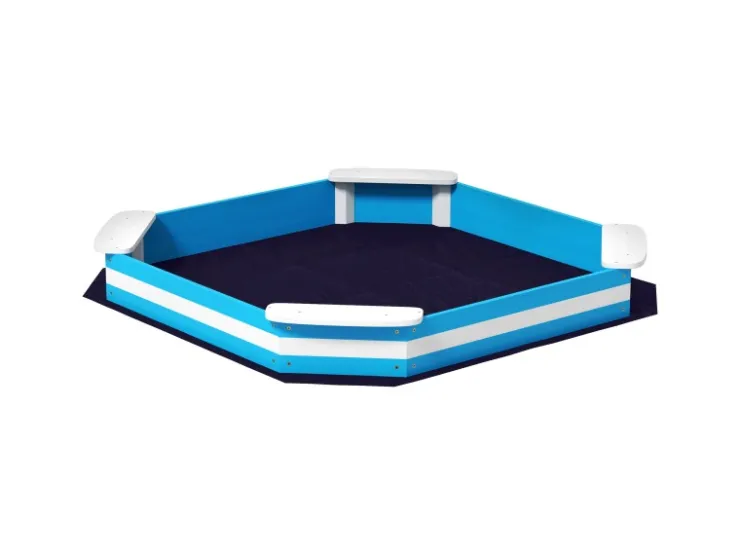 AIYAPLAY Sandkasten 133 x 108 cm Sandkiste aus Holz Sandbox mit Sitzbank
