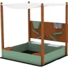 AIYAPLAY Sandkasten mit Abdeckung Massivholz Kinder Sandbox mit Sitzbänken* Aufbewahrung