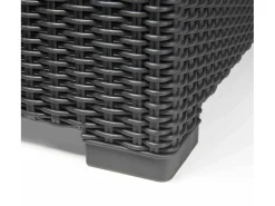 Allibert California 3-Sitzer Anthrazit mit Kissen Sand-Rattanoptik