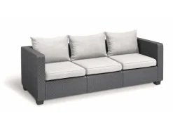 Allibert Salta 3-Sitzer Loungeset 3-teilig mit Hocker und Tisch