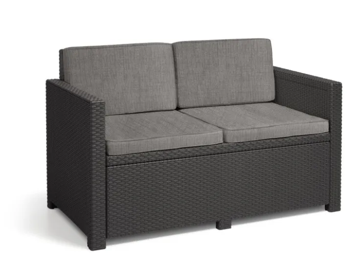 Allibert Victoria - Monaco Loungeset 4-teilig mit 2-sitzer, Sessel und Tisch* Kissenbezüge