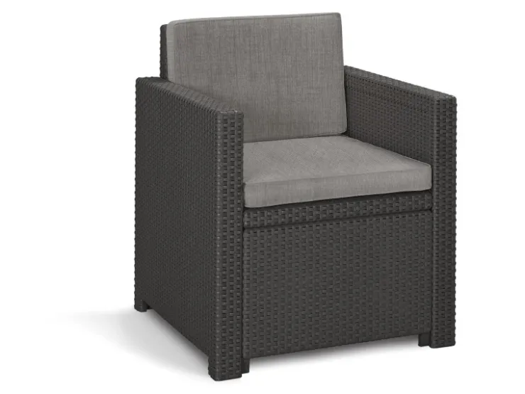 Allibert Victoria - Monaco Loungeset 4-teilig mit 2-sitzer, Sessel und Tisch* Kissenbezüge