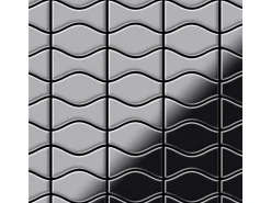 ALLOY Mosaik Fliese Massiv Metall Edelstahl Marine Hochglanz Kismet & Karma-s-s-mm 1 Paket mit 10 Matten 0,86 m2 Grau* Mosaik