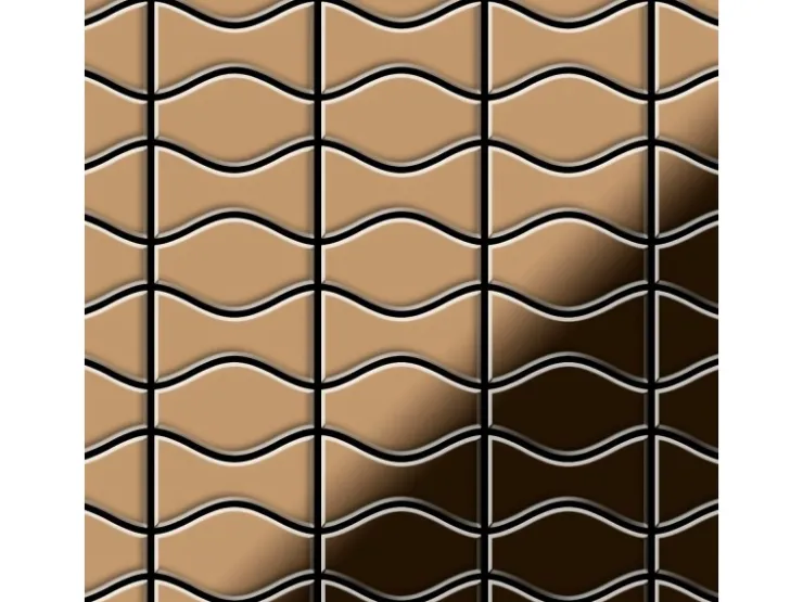 ALLOY Mosaik Fliese Massiv Metall Titan Hochglanz Kupfer 1,6mm Kismet & Karma-ti-am 1 Paket mit 10 Matten 0,86 m2 Kupfer* Mosaik