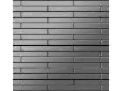 ALLOY Mosaik Fliese Massiv Metall Edelstahl Marine Gebürstet Grau 1,6mm Avenue-s-s-mb 1 Paket mit 10 Matten 0,74 m2 Grau* Mosaik