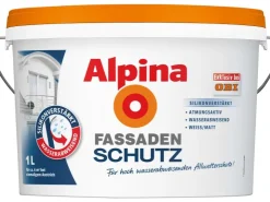 Alpina Fassadenschutz Weiß matt 1 Liter* Weißlacke