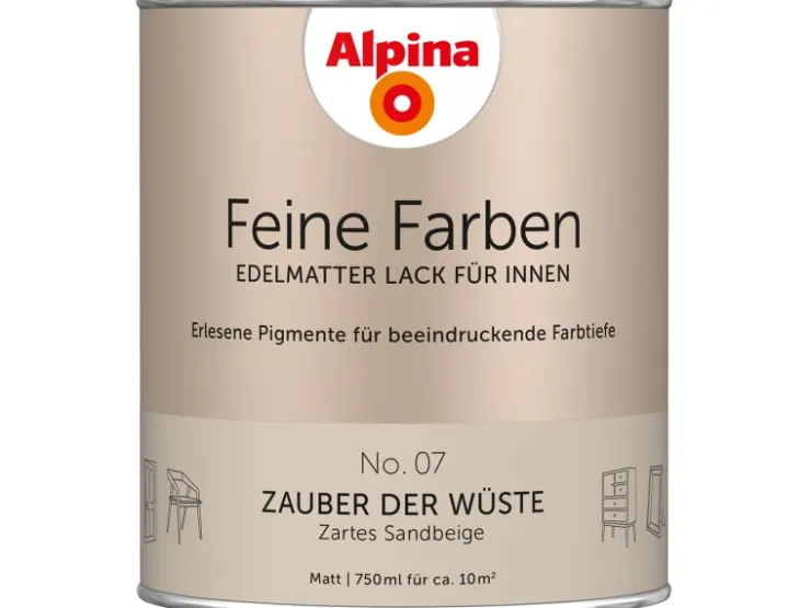 Alpina Feine Farben Lack No. 07 Zauber der Wüste® Beige edelmatt 750 ml* Grundierung