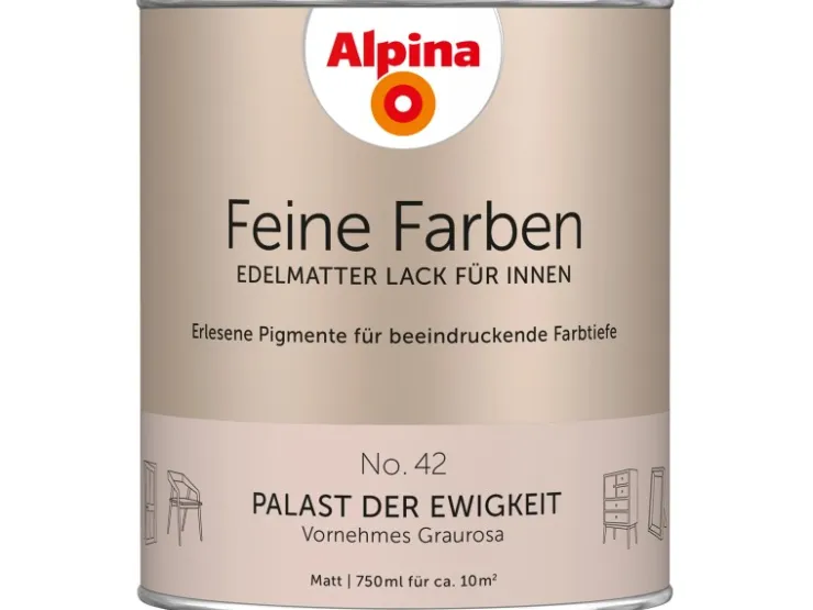 Alpina Feine Farben Lack No. 42 Palast der Ewigkeit® Graurosa edelmatt 750 ml* Buntlacke