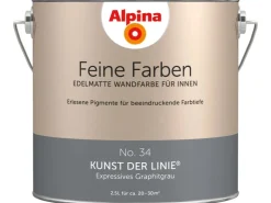Alpina Feine Farben No. 34 Kunst der Linie® Grau edelmatt 2,5 l* Innenfarben