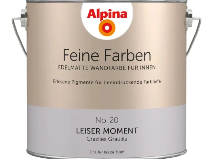 Alpina Feine Farben No. 20 Leiser Moment Grau-Lila edelmatt 2,5 l* Innenfarben
