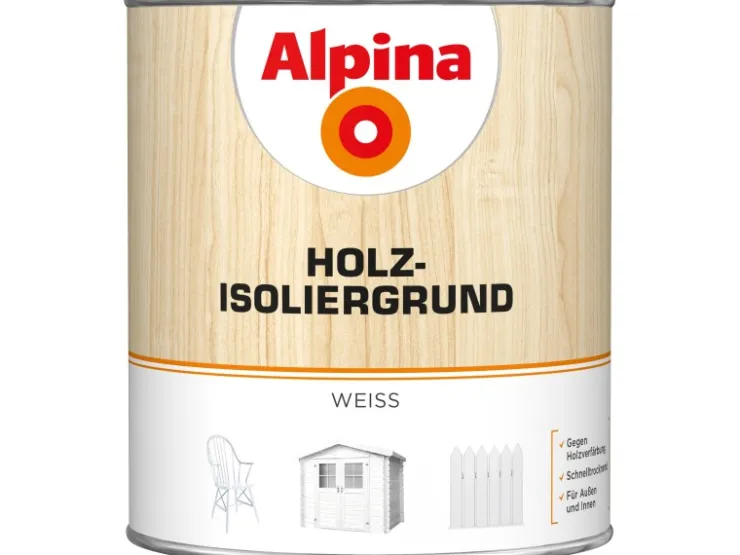 Alpina Holz-Isoliergrund Weiß matt 2 Liter* Weißlacke