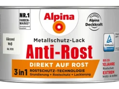 Alpina Metallschutz-Lack Anti-Rost glänzend 300 ml* Speziallacke|Weißlacke