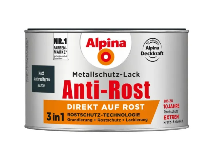 Alpina Metallschutz-Lack Anti-Rost matt 300 ml