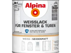 Alpina Weißlack für Fenster & Türen seidenmatt 750 ml
