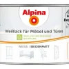 Alpina Weißlack für Möbel & Türen seidenmatt 300 ml* Weißlacke|Grundierung