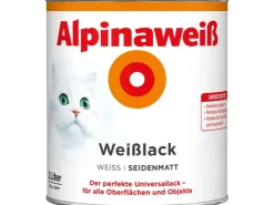 Alpina weiß Weißlack seidenmatt 2 Liter* Weißlacke|Grundierung