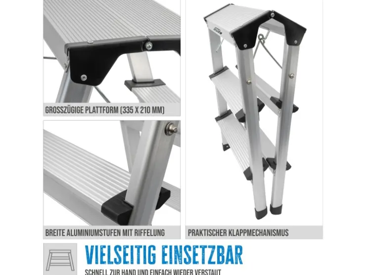Güde Aluminium Trittleiter GAT 3S* Leitern