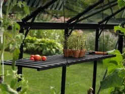 Vitavia Aluregal abklappbar Schwarz 120 cm x 30 cm