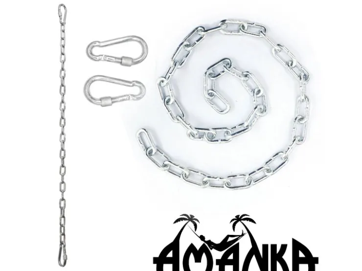 AMANKA 2er Set Hängesessel Kette 100 cm Aufhängung mit 4 Karabiner bis 230 kg* Sessel