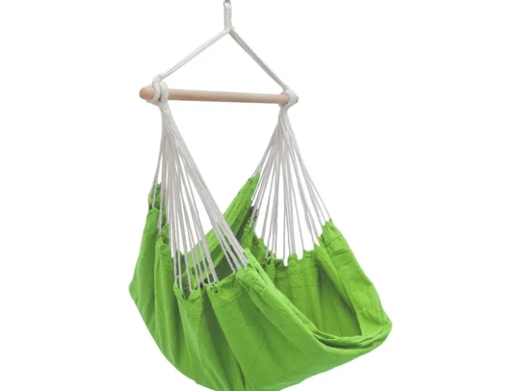 AMANKA Hängesessel bis 150 kg Belastbar 185x 130 cm Limetten-* Sessel