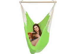 AMANKA Hängesessel bis 150 kg Belastbar 185x 130 cm Limetten-* Sessel