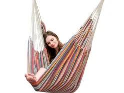 AMANKA Hängesessel bis 150 kg Belastbar 185 x 130 cm Bunte Streifen* Sessel