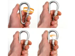 AMANKA Hängesessel Kette mit Deckenhaken 100 cm Aufhängung mit 2 Karabiner bis 230 kg* Sessel