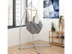 AMANKA Hängestuhlgestell bis 120 kg Belastbar - 215 cm Hoch Hellgrau* Sessel