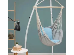 AMANKA Hängestuhlgestell bis 120 kg Belastbar - 215 cm Hoch Hellgrau* Sessel