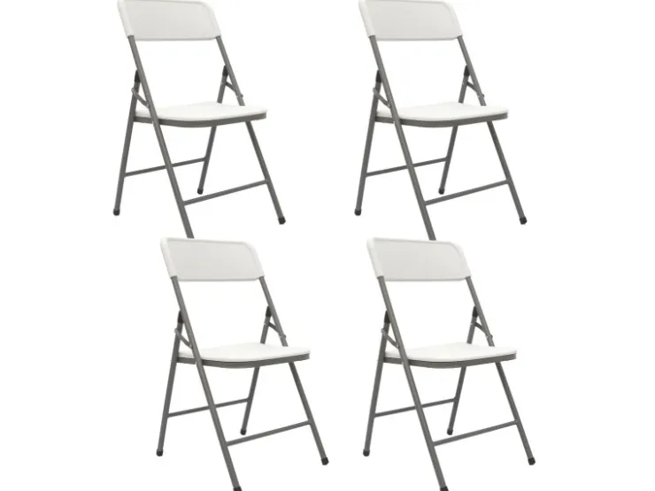 AMANKA Klappstühle 2er Set 50 x 46 x 835 cm bis 150 kg Belastbar - Weiss