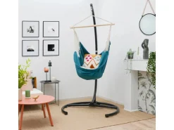 AMANKA XL-Hängesessel bis 100 kg Belastbar 155 x 125 cm Petrol* Sessel