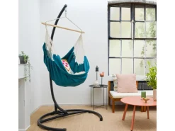 AMANKA XL-Hängesessel bis 100 kg Belastbar 155 x 125 cm Petrol* Sessel