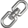 AMANKA XL-Hängesessel Drehwirbel 10 x 125 mm bis 420 kg Silber