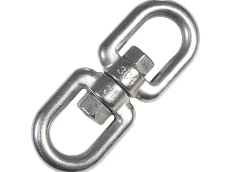 AMANKA XL-Hängesessel Drehwirbel 10 x 125 mm bis 420 kg Silber