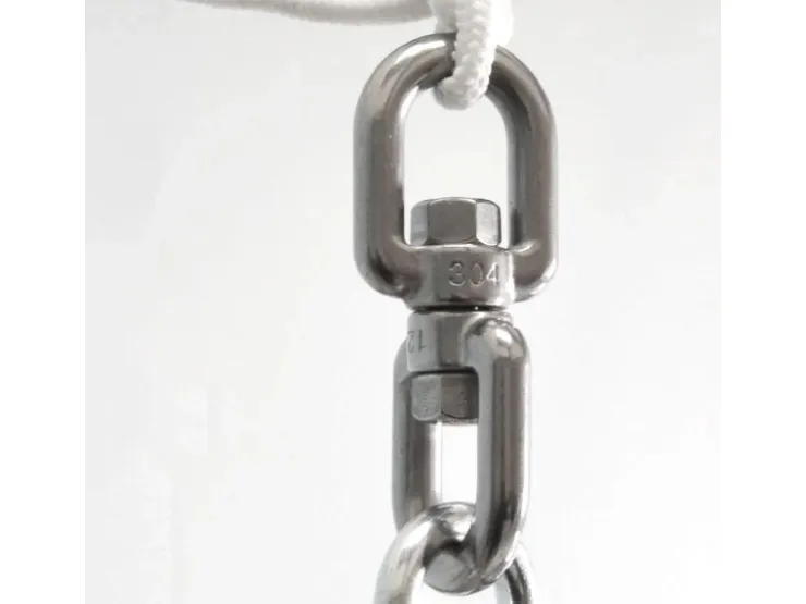 AMANKA XL-Hängesessel Drehwirbel 10 x 125 mm bis 420 kg Silber
