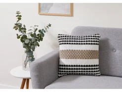 Andiamo Kissen Malena D380 Schwarz-Weiß-Beige 40 cm x 40 cm* Kissenbezüge