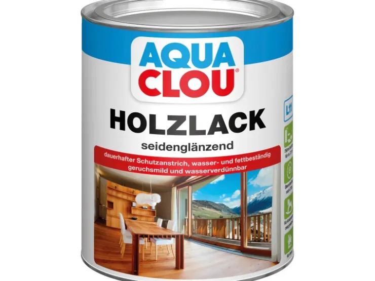 CLOU Aqua Holzlack Transparent seidenglänzend 750 ml* Klarlacke