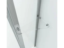 Aquabatos Runddusche 90 x 90 x 195 cm Duschkabine Duschwand Viertelkreis Duschabtrennung mit Eckregale Pendeltür 6 mm NANO ESG Sicherheitsgals