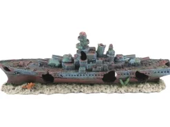 Aquarium-Dekofigur Zerstörer Schiff Klein* Terraristik