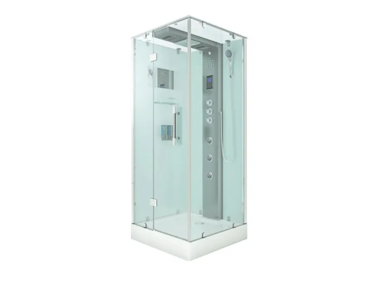 AcquaVapore AquaVapore Duschkabine Komplettdusche D38-00L1 Fertigdusche Dusche 80x80 cm* Hocker
