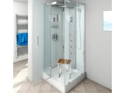AcquaVapore AquaVapore Duschkabine Komplettdusche D38-00L1 Fertigdusche Dusche 80x80 cm* Hocker