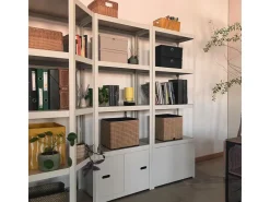 AR Shelving Eckregal Erweiterungmodul Rivet Style 48 x 70 x 40 cm Grauweiß FSC®* Eckregale