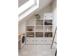 AR Shelving Eckregal Erweiterungmodul Rivet Style 48 x 70 x 40 cm Grauweiß FSC®* Eckregale