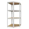 AR Shelving Eckregal Rivet D-Carbon Style 150 x 70 x 40 cm Grauweiß FSC®